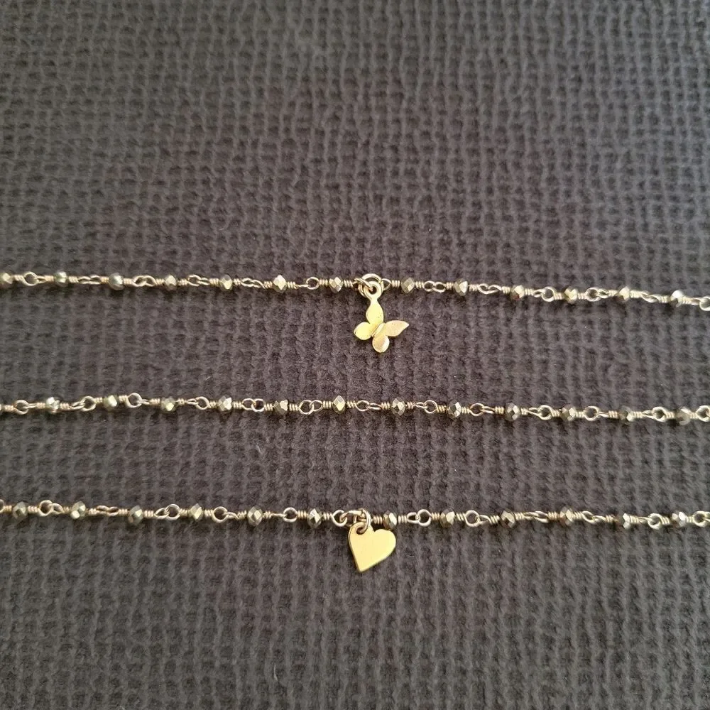 ✨️HP✨️ Dainty Gold💛 Pyrite Bracelet Trio3️⃣ - NWOT